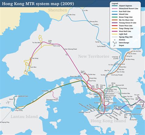 Hong Kong Train Network Map Train Maps