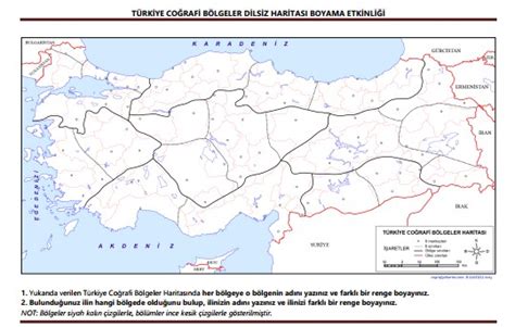 Türkiye Coğrafi Bölgeler Dilsiz Haritası Boyama Etkinliği Sosyal