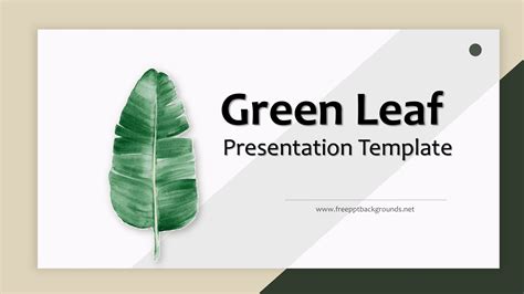 Green Leaf Powerpoint Templates Green Nature Free Ppt Backgrounds