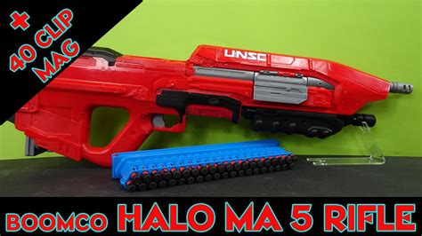 Boomco Halo Unsc Master Chief Ma5 Blaster 40 Clip Mag Youtube