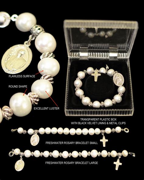 Freshwater Pearls Rosary Bracelet Large Sons Of Holy Mary Immaculate