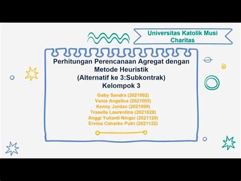 Perhitungan Perencanaan Agregat dengan Metode Heuristik Alternatif ke 3