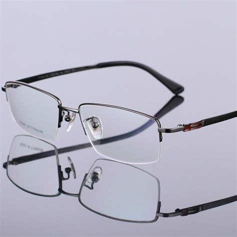 viodream 100 pure titanium high quality semi rimless glasses frames eyeglasses men original