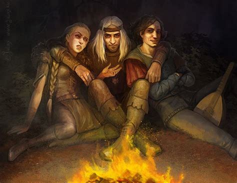 Red kite) by the dryads and sor'ca (little sister) by the elves. Milva Geralt Dandelion by CG-Warrior.deviantart.com on ...