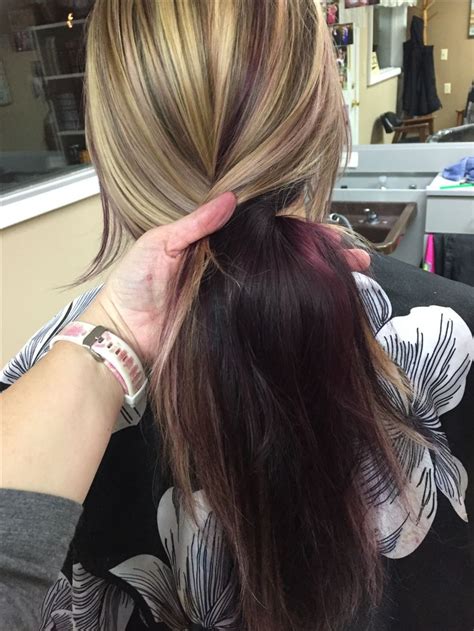 Deep Plum Underneath Heavy Blond Foil With Little Pops Of Plum Thruout