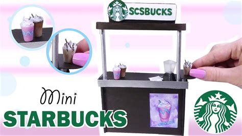 How To Miniature Starbucks Tutorial Diy Dolldollhouse Diy Doll