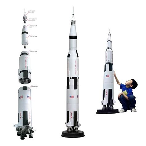 Nasa Saturn V Rocket 172 Scale Model Kit