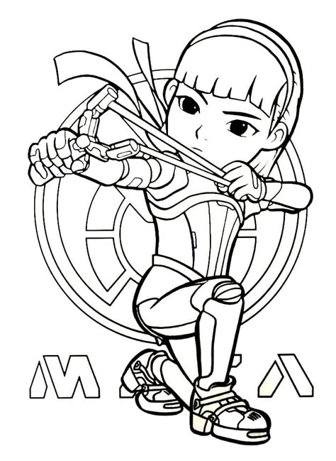 Alicia From Ejen Ali Coloring Page Free Printable Coloring Pages For Kids