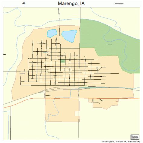 Marengo Iowa Street Map 1949395