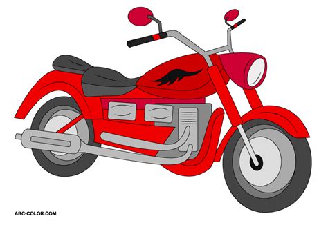 Free Cartoon Motorcycle Clipart