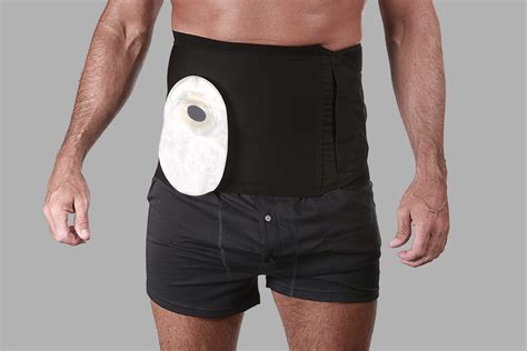 Elastic Ostomy Hernia Belt For Waist Abdominal With Stoma Opening L