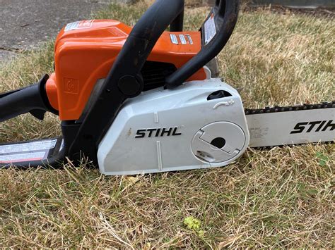 Lot 121 Stihl Ms180c Chainsaw Woils And Extra Chains Adams