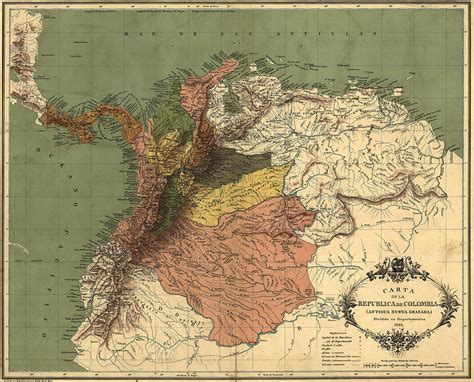 Map Of The Republic Of Colombia Ca Photograph By Everett Fine Art