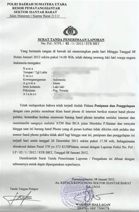 Contoh Bikin Surat Pernyataan Penipuan Word 4 Surat Pernyataan Images