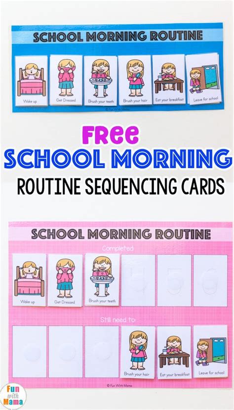 Kids Schedule Morning Routine For School Morning Routine Kids Kids