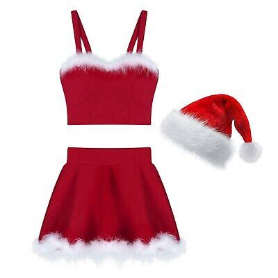 Womens Lingerie Set Santa Outfits Sexys Christmas Cosutme Red Tops