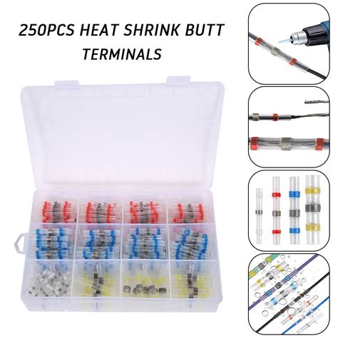 Hotbest 250pcs Waterproof Electrical Terminal Insulated Splices Kit