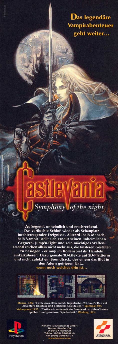 Castlevania Symphony Of The Night 1997 Promotional Art Mobygames