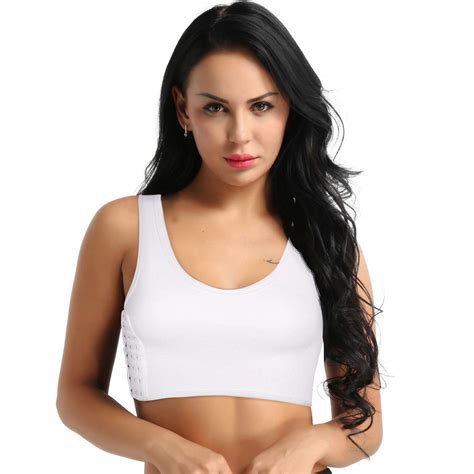 Buy Womens Breathable Super Flat Les Lesbian Tombabe Compression Chest Sports Bra Crop Top Online