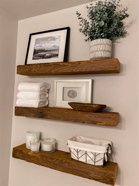 How To Style Floating Shelves In A Bathroom Nicole Raudonis
