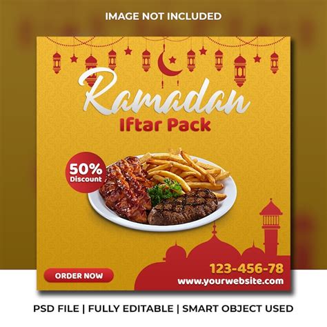 Ramadan Iftar Banner Template Premium Psd File