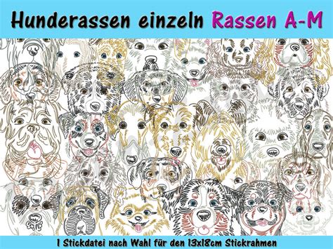 Creating different looks can be challenging when you have short hair, but if your hair is longer than a buzz cut, it's still long enough to style. Hunderassen A-M - Einzel-Stickdatei für den 13x18cm Rahmen ...