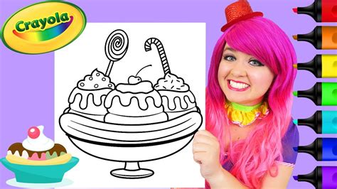 Coloring Ice Cream Sundae Crayola Coloring Page Prismacolor Paint