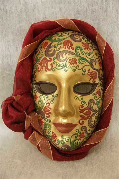 Venetian Mask Hand Painted Made Of Plaster Of Paris Carnival