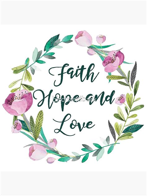 Faith Hope And Love Art Print By Birchandbark Redbubble