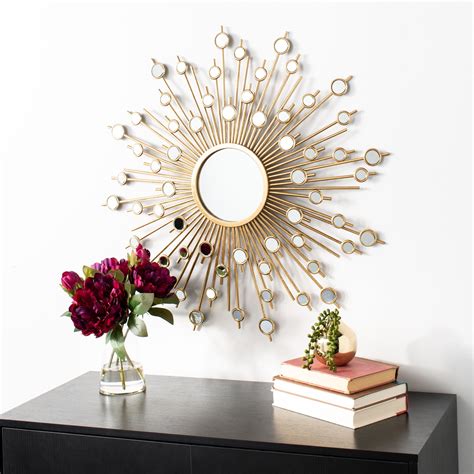 20 Collection Of Estrela Modern Sunburst Metal Wall Mirrors