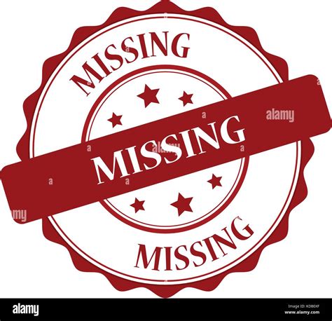 Missing Red Stamp Illustration Stock Vector Image And Art Alamy