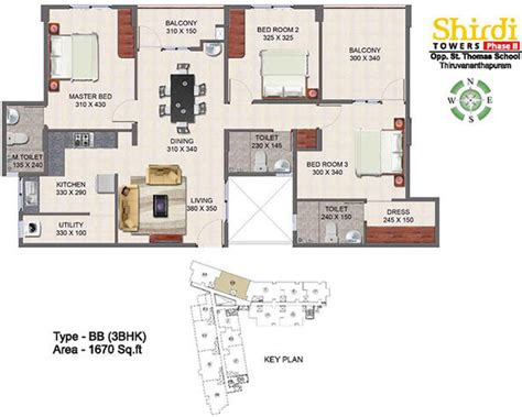 1670 Sq Ft 3 Bhk Floor Plan Image Sowparnika Projects Shirdi Phase Ii