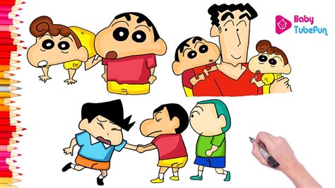 This coloring pages of crayon shin chan just for you which like this cartoon kids. Colouring Shin Chan and Action Kamen, Shin Chan colouring ...