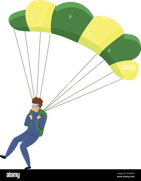 Danger Parachuting Icon Cartoon Of Danger Parachuting Vector Icon For