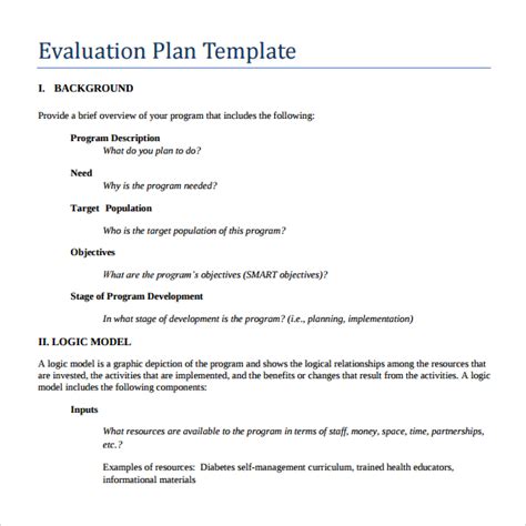 Clinical Evaluation Plan Template