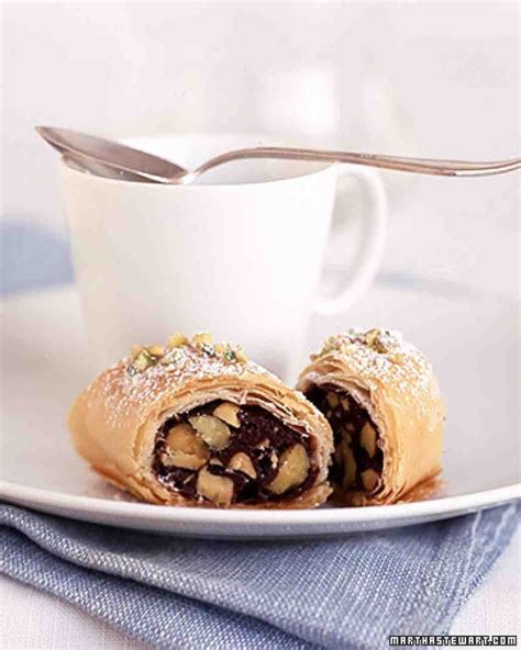 Chocolate Pistachio Phyllo Rolls Recipe Recipe Desserts Fresh