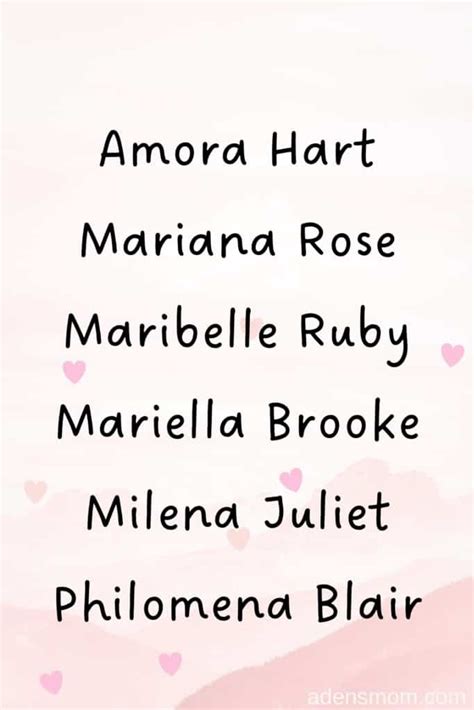 50 Perfect Girl Names That Mean Love 2023
