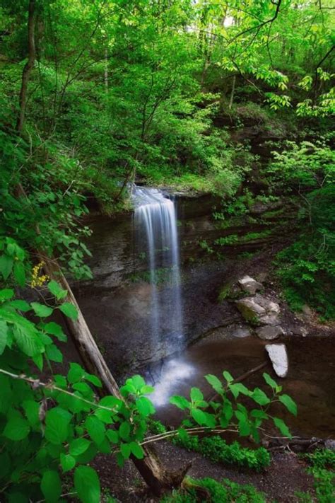 Water Cascades By The Trail At Fall Hollow Milepost 3919 Along The