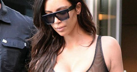 Kim Kardashian Flashes Nipples In See Through Expos Daily Star