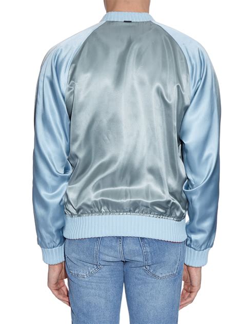 Lyst Gucci Reversible Silk Bomber Jacket For Men