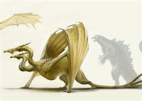 Want to discover art related to godzillakingofthemonsters? Carlos Huante unveils Godzilla and King Ghidorah concept ...
