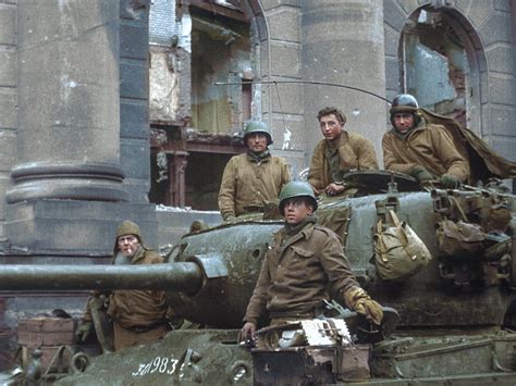 The Crew Of An M26 Pershing Nicknamed Eagle 7 Of The 3rd Armored