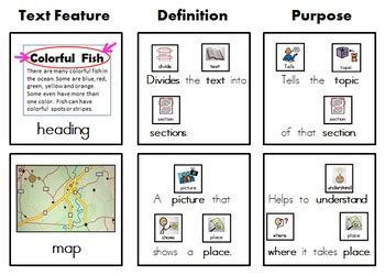 Text Features (Visuals, Definitions, Purpose) Regular & Modified