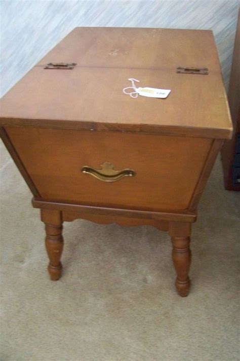 Lot Pair Of Vintage End Tables With Storage