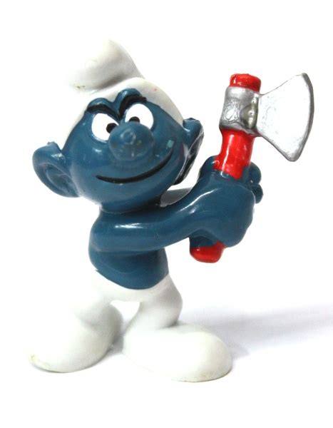 Smurfs Woodcutter Smurf Made In Hongkong Slight Wear