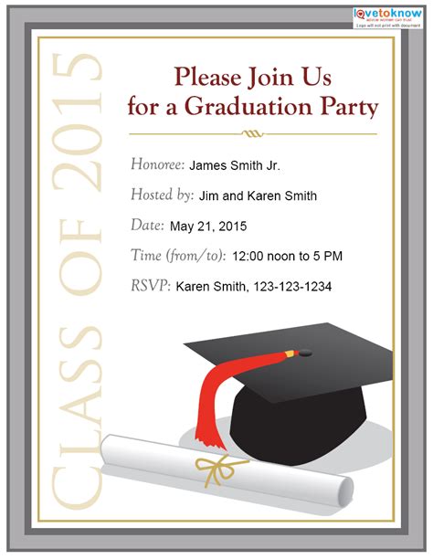 Grad Party Invitations 2024 Quinn Carmelia