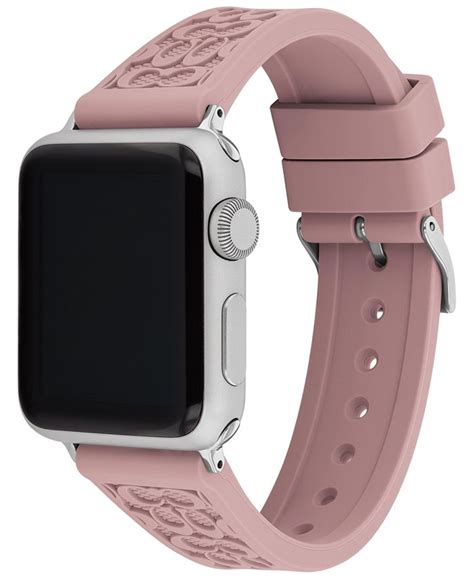 coach pink rubber 38 40 41mm apple watch® band macy s