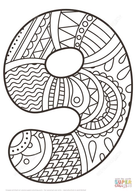 Number 9 Coloring Pages Coloring Home