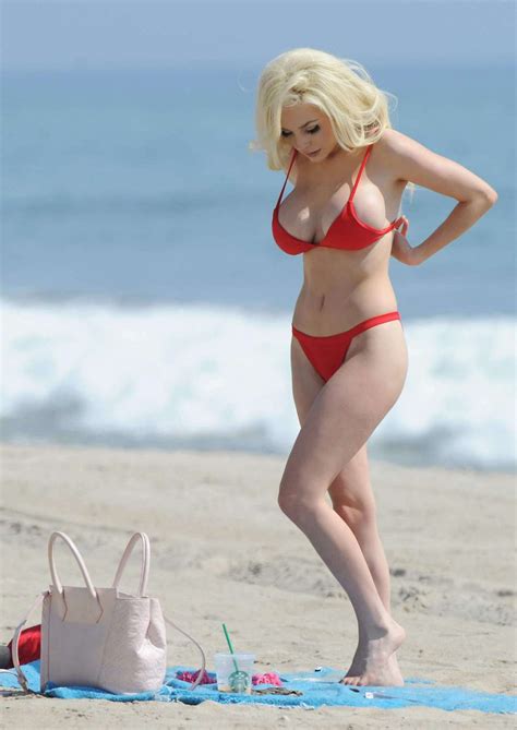 Courtney Stodden In Red Bikini At The Beach In Los Angeles 35 GotCeleb