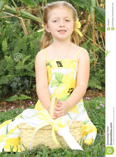 Cute Little Flower Girl Stock Image Image Of Innocent